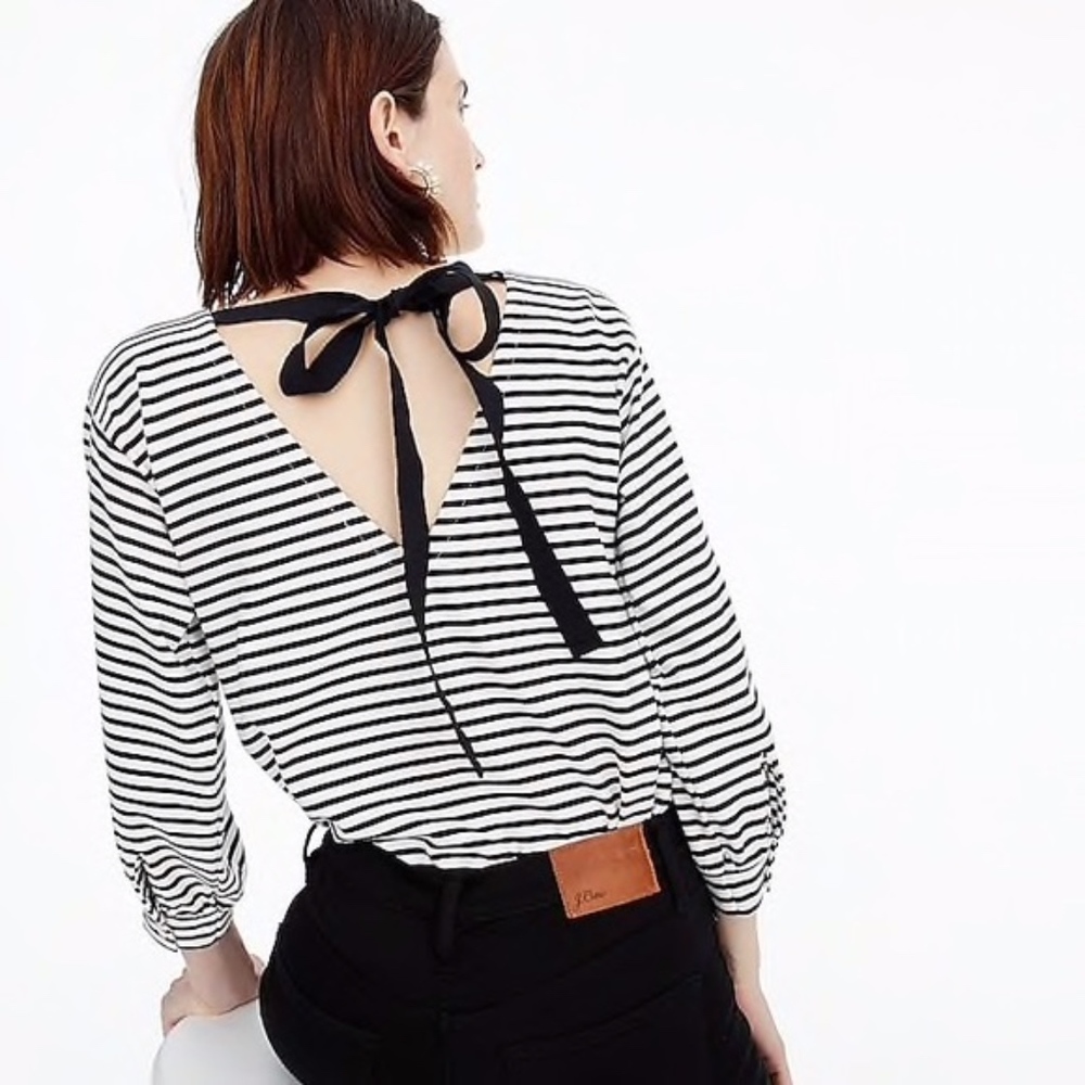 Tie back top in stripe - Final Sale!!